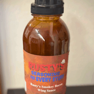 Rusty's Seasoning For Every Stuff Rusty's Smokey Bacon Wing Sauce Bottle